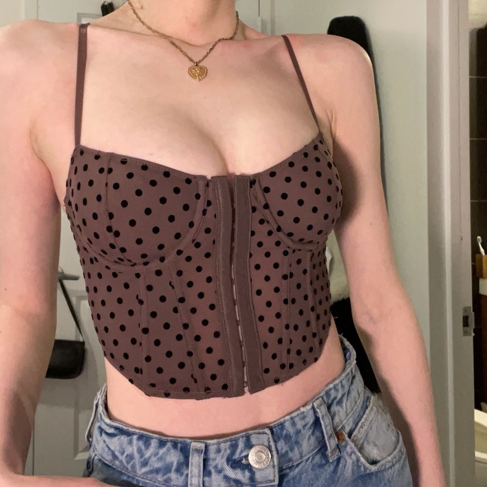 Glassons Polka Dot Corset Top